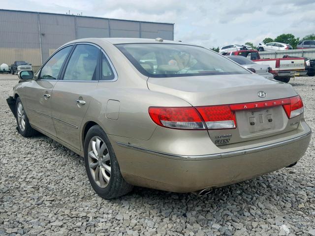 KMHFC46FX8A320691 - 2008 HYUNDAI AZERA SE BEIGE photo 3