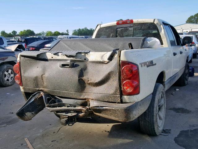 1D7HU18217J613872 - 2007 DODGE RAM 1500 S WHITE photo 4