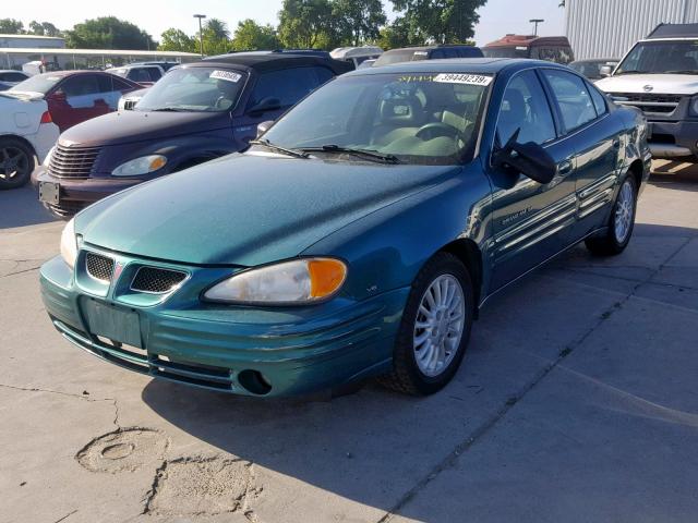 1G2NE52E8XM878831 - 1999 PONTIAC GRAND AM S GREEN photo 2