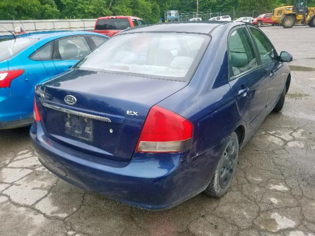 KNAFE122275409398 - 2007 KIA SPECTRA EX BLUE photo 4