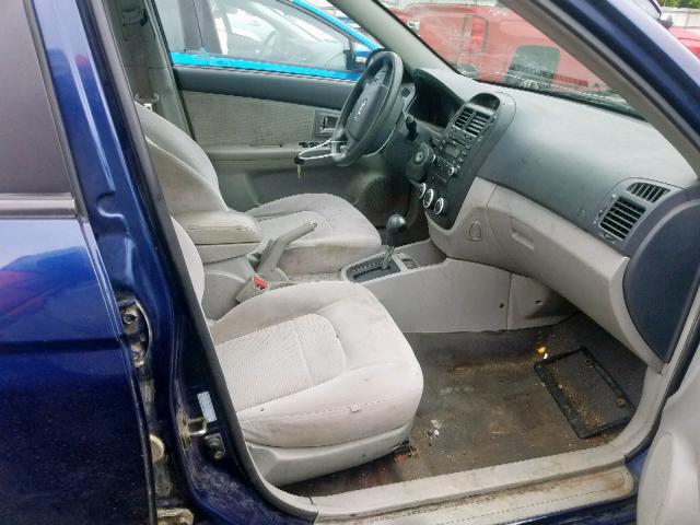 KNAFE122275409398 - 2007 KIA SPECTRA EX BLUE photo 5