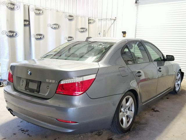 WBANW13558CZ74839 - 2008 BMW 535 I GRAY photo 4