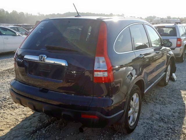 5J6RE48708L017712 - 2008 HONDA CR-V EXL BLUE photo 4