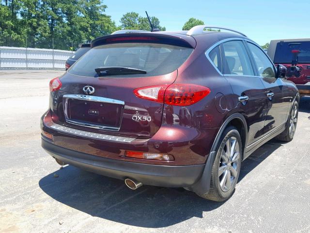 JN1BJ0HR9FM771506 - 2015 INFINITI QX50 BURGUNDY photo 4