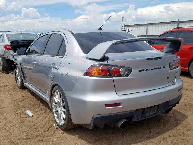 JA3AW56V18U051707 - 2008 MITSUBISHI LANCER EVO SILVER photo 3