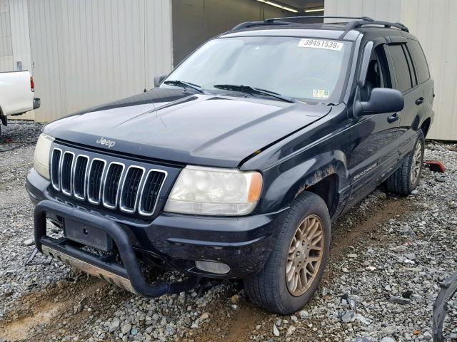 1J4GW58N03C620192 - 2003 JEEP GRAND CHER BLACK photo 2