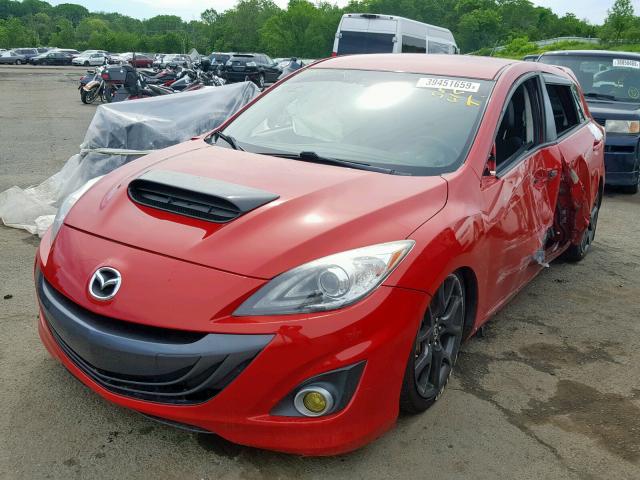 JM1BL1L32D1784158 - 2013 MAZDA SPEED 3 RED photo 2