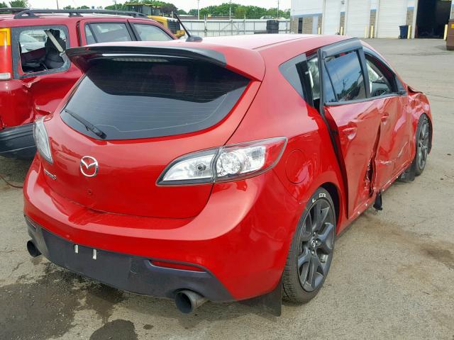 JM1BL1L32D1784158 - 2013 MAZDA SPEED 3 RED photo 4