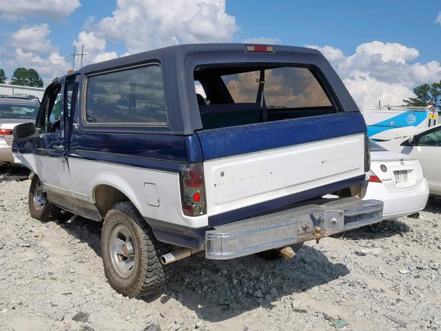 1FMEU15N6PLA79120 - 1993 FORD BRONCO U10 BLUE photo 3