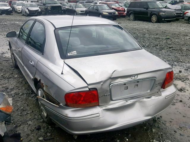 KMHWF25S72A616043 - 2002 HYUNDAI SONATA GL SILVER photo 3