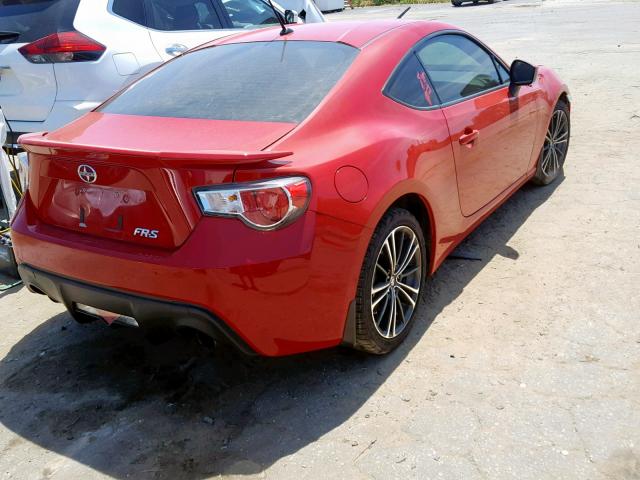 JF1ZNAA18E9706955 - 2014 TOYOTA SCION FR-S RED photo 4
