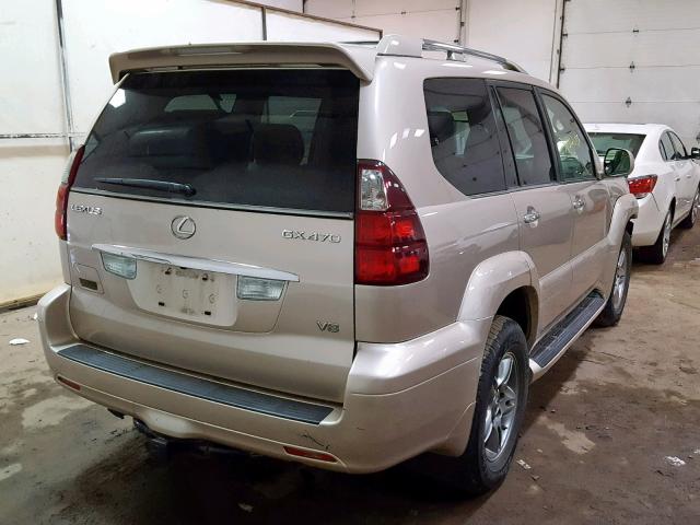 JTJBT20X580149909 - 2008 LEXUS GX 470 TAN photo 4