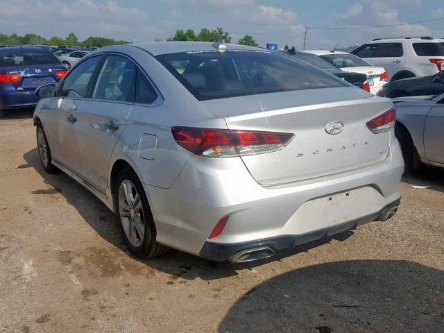 5NPE34AF2JH713851 - 2018 HYUNDAI SONATA SPO SILVER photo 3