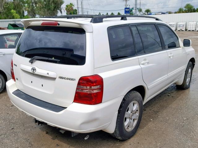 JTEGF21A430105849 - 2003 TOYOTA HIGHLANDER WHITE photo 4