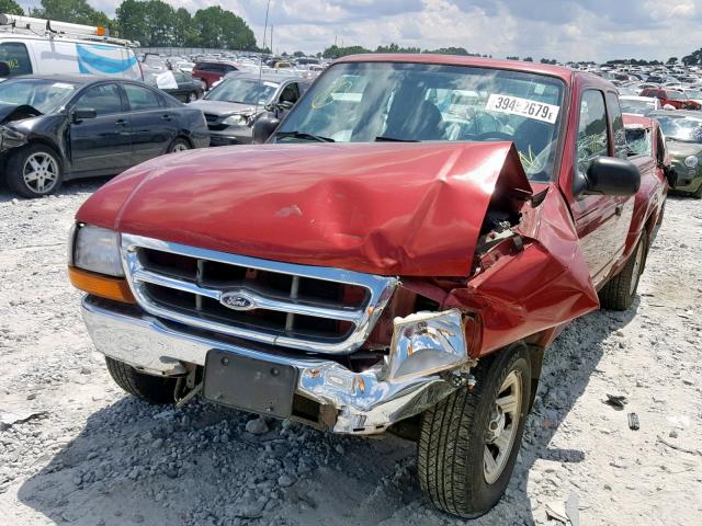 1FTYR14V8YPB57430 - 2000 FORD RANGER SUP RED photo 2