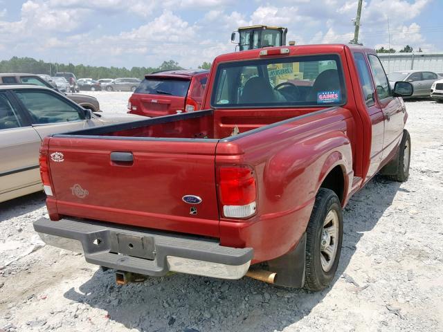 1FTYR14V8YPB57430 - 2000 FORD RANGER SUP RED photo 4