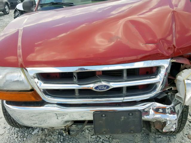 1FTYR14V8YPB57430 - 2000 FORD RANGER SUP RED photo 7