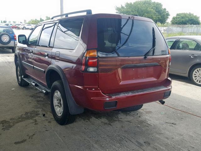 JA4LS21H12J050761 - 2002 MITSUBISHI MONTERO SP RED photo 3