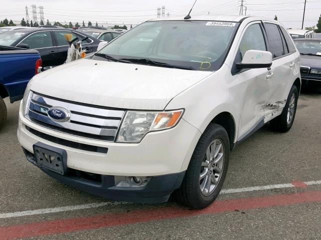 2FMDK3JC7ABA11563 - 2010 FORD EDGE SEL WHITE photo 2