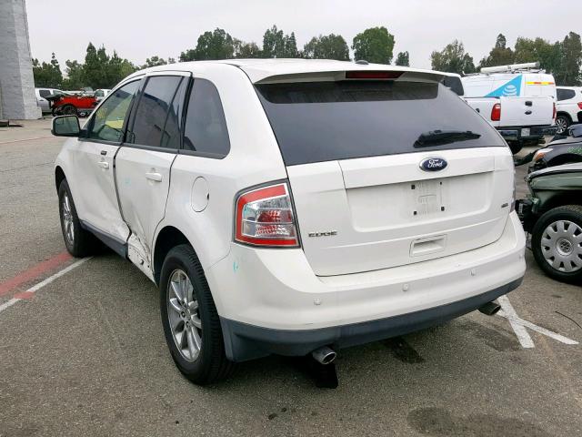 2FMDK3JC7ABA11563 - 2010 FORD EDGE SEL WHITE photo 3