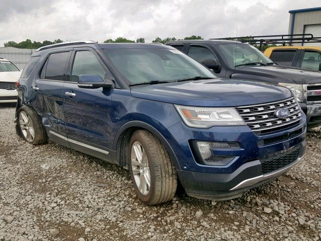 1FM5K8F87GGA43100 - 2016 FORD EXPLORER L BLUE photo 1