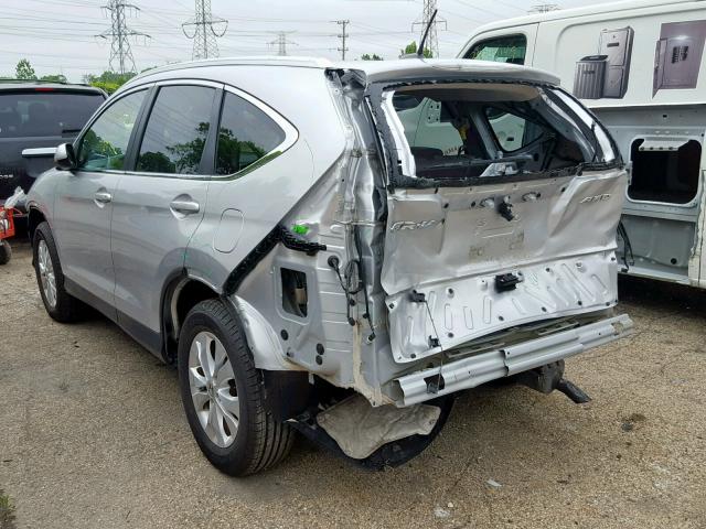 5J6RM4H73EL072590 - 2014 HONDA CR-V EXL SILVER photo 3