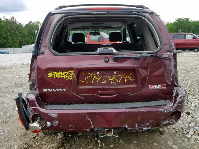 1GKDT13S762244452 - 2006 GMC ENVOY RED photo 9