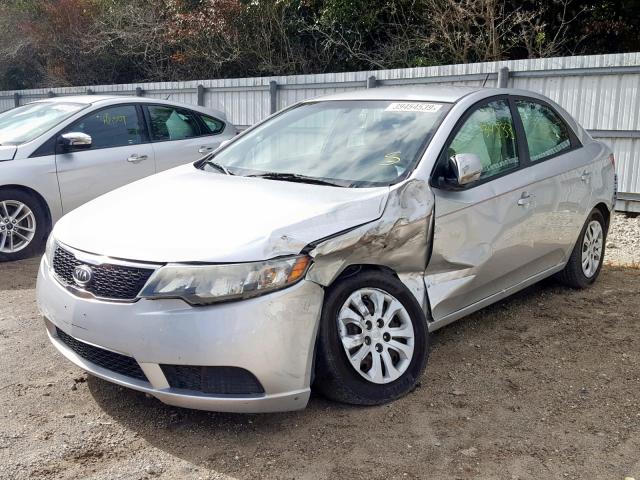 KNAFU4A26C5631555 - 2012 KIA FORTE EX SILVER photo 2