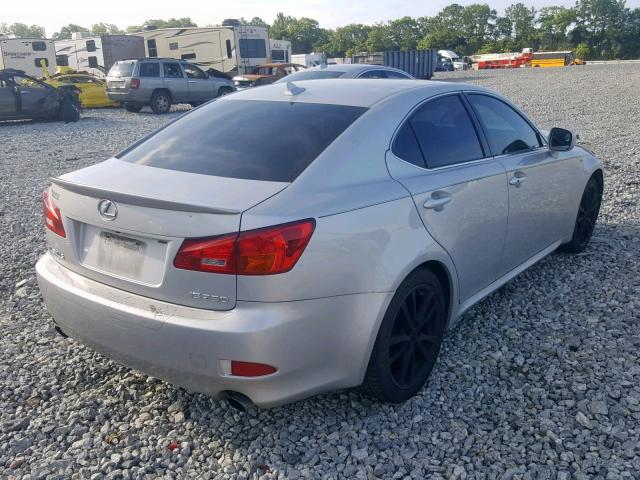 JTHBK262785073709 - 2008 LEXUS IS 250 GRAY photo 4