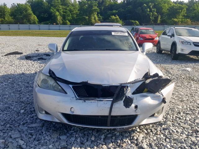 JTHBK262785073709 - 2008 LEXUS IS 250 GRAY photo 9