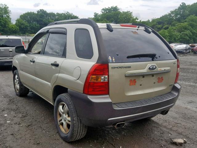 KNDJE723X77444896 - 2007 KIA SPORTAGE E TAN photo 3