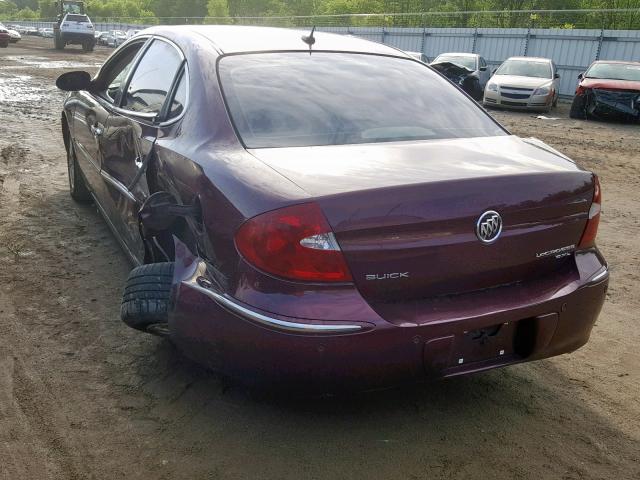 2G4WD582861313064 - 2006 BUICK LACROSSE C BURGUNDY photo 3