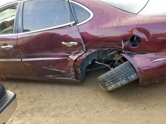 2G4WD582861313064 - 2006 BUICK LACROSSE C BURGUNDY photo 9