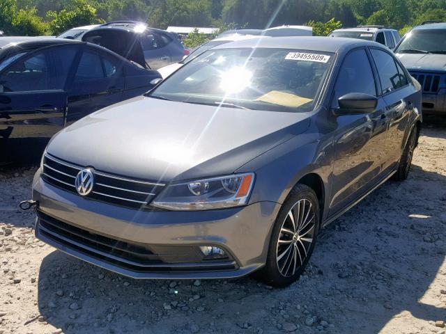 3VWD17AJ2GM302456 - 2016 VOLKSWAGEN JETTA SPOR GRAY photo 2