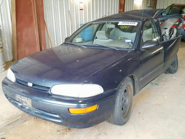 1Y1SK5265VZ439887 - 1997 GEO PRIZM BASE GREEN photo 2