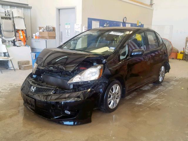 JHMGE8H41AS016959 - 2010 HONDA FIT SPORT BLACK photo 2