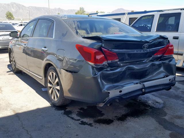 4T1BK3DBXBU425507 - 2011 TOYOTA AVALON BAS GRAY photo 3