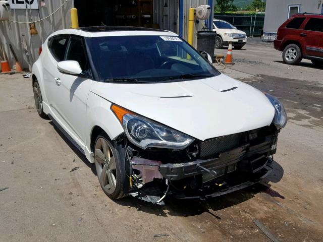 KMHTC6AE9FU232644 - 2015 HYUNDAI VELOSTER T WHITE photo 1