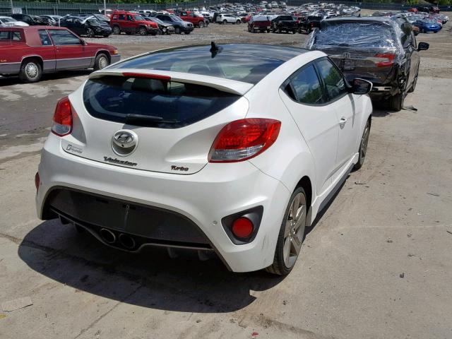 KMHTC6AE9FU232644 - 2015 HYUNDAI VELOSTER T WHITE photo 4