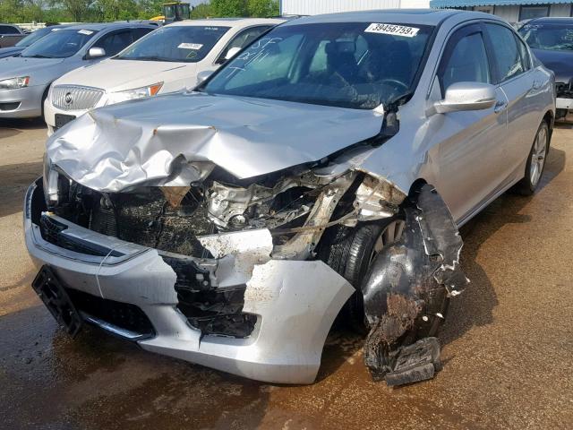 1HGCR3F83DA047722 - 2013 HONDA ACCORD EXL SILVER photo 2