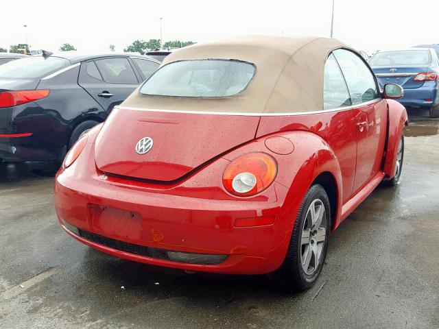 3VWRF31Y96M307357 - 2006 VOLKSWAGEN NEW BEETLE Qırmızı foto 4
