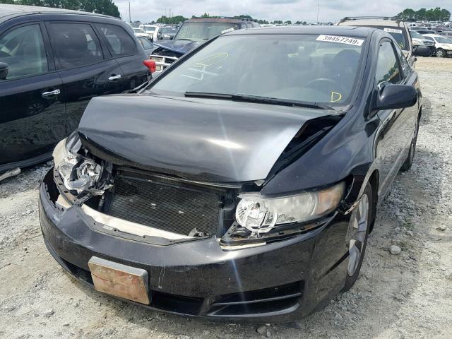 2HGFG11939H516257 - 2009 HONDA CIVIC EXL BLACK photo 2