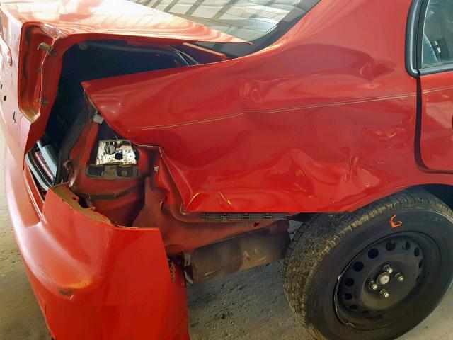 1HGES16385L006689 - 2005 HONDA CIVIC DX V RED photo 9