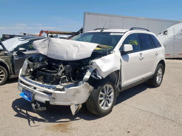 2FMDK48C49BA53924 - 2009 FORD EDGE SEL WHITE photo 2