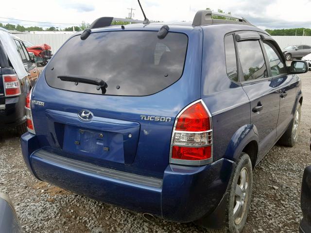 KM8JM12B86U303277 - 2006 HYUNDAI TUCSON GL BLUE photo 4