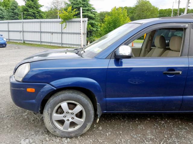 KM8JM12B86U303277 - 2006 HYUNDAI TUCSON GL BLUE photo 9