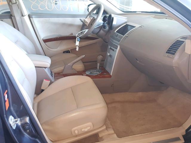 1N4BA41E95C835422 - 2005 NISSAN MAXIMA SE BLUE photo 5