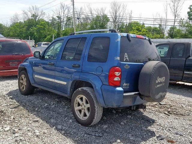 1J4GL58K75W512328 - 2005 JEEP LIBERTY LI BLUE photo 3