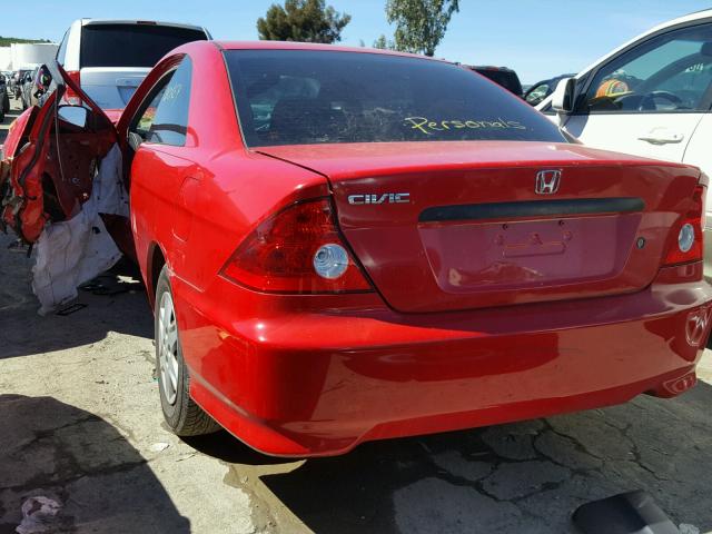 1HGEM21174L050798 - 2004 HONDA CIVIC DX V RED photo 3