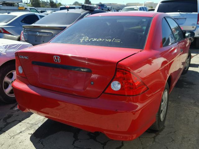 1HGEM21174L050798 - 2004 HONDA CIVIC DX V RED photo 4